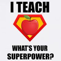 I Teach What Your Superpower? Funny Teacher Garment-Dyed Sweatshirt