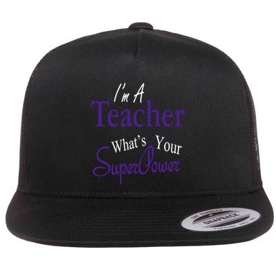 I Teach What's Your Super Power Flatbill Hat