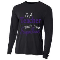 I Teach What's Your Super Power Cooling Performance Long Sleeve Crew