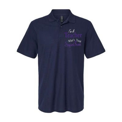 I Teach What's Your Super Power Softstyle Adult Sport Polo