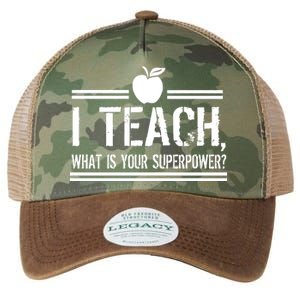 I Teach What's Your Super Power Funny Legacy Tie Dye Trucker Hat