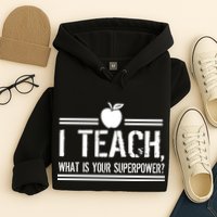 I Teach What's Your Super Power Funny Hoodie