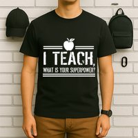 I Teach What's Your Super Power Funny T-Shirt