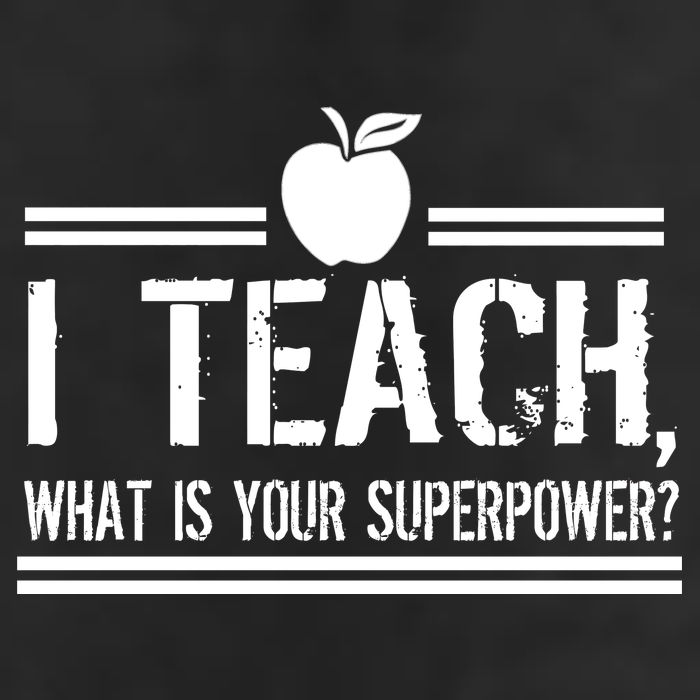 I Teach What's Your Super Power Funny Crop Fleece Hoodie