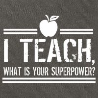 I Teach What's Your Super Power Funny Cotton Canvas Backpack