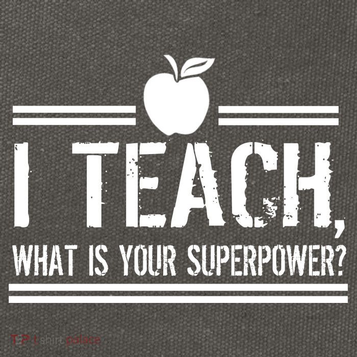 I Teach What's Your Super Power Funny Cotton Canvas Backpack