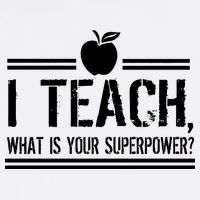 I Teach What's Your Super Power Funny Garment-Dyed Sweatshirt