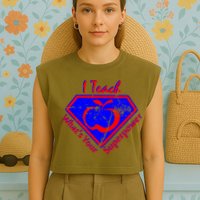 I Teach What's Your Superpower  Garment-Dyed Women's Muscle Tee