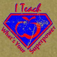 I Teach What's Your Superpower  Garment-Dyed Women's Muscle Tee