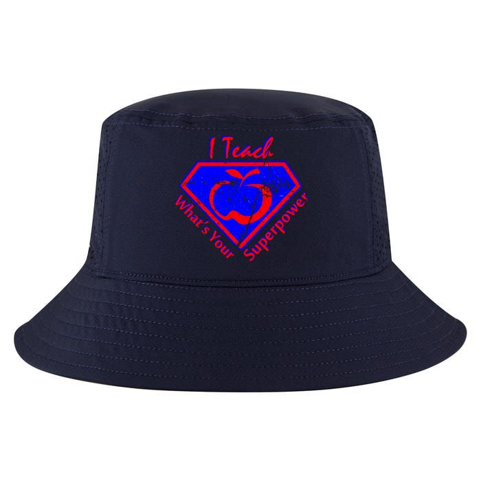 I Teach What's Your Superpower  Cool Comfort Performance Bucket Hat