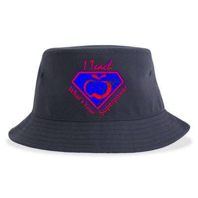 I Teach What's Your Superpower  Sustainable Bucket Hat