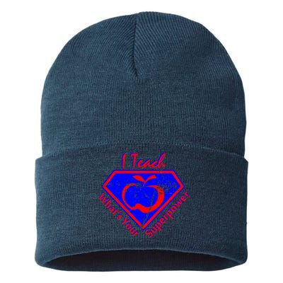 I Teach What's Your Superpower  Sustainable Knit Beanie