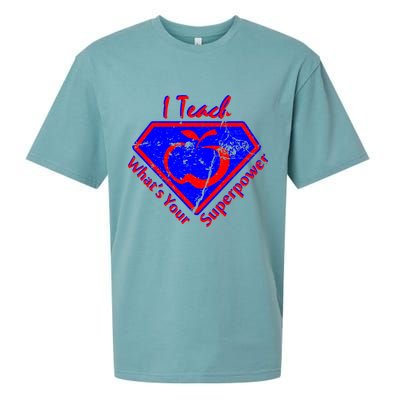 I Teach What's Your Superpower  Sueded Cloud Jersey T-Shirt
