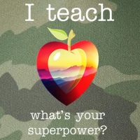 I Teach What's Your Superpower? Teachers Apple Legacy Tie Dye Trucker Hat