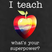 I Teach What's Your Superpower? Teachers Apple Cool Comfort Performance Bucket Hat