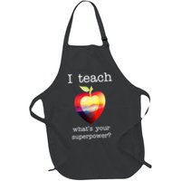 I Teach What's Your Superpower? Teachers Apple Apron