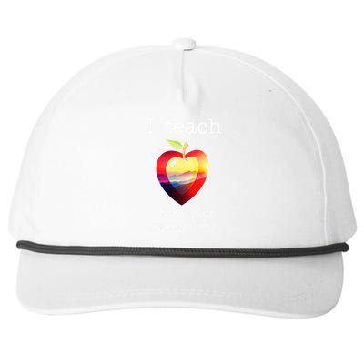 I Teach What's Your Superpower? Teachers Apple Snapback Five-Panel Rope Hat