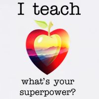 I Teach What's Your Superpower? Teachers Apple Garment-Dyed Sweatshirt
