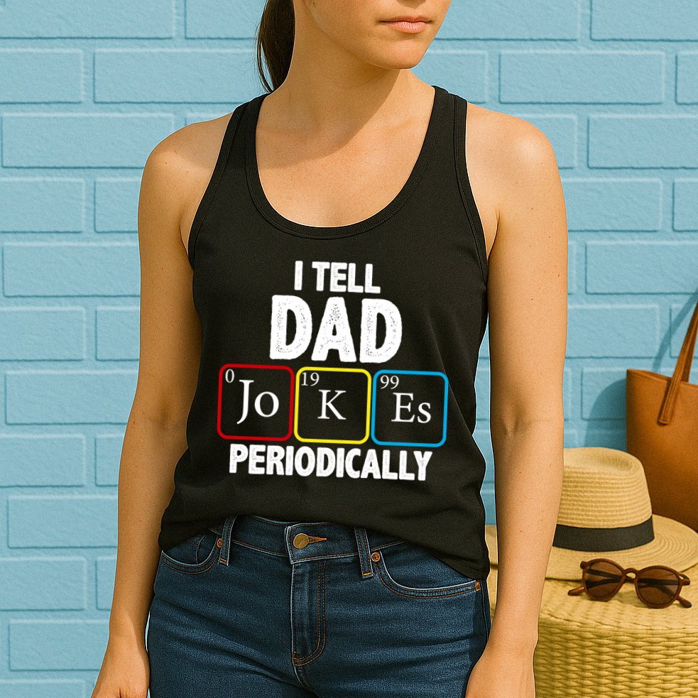 I Tell Dad Jokes Periodically Womens Tank Top