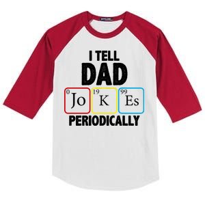 I Tell Dad Jokes Periodically Kids Colorblock Raglan Jersey