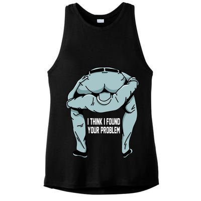I Think I Found Your Problem Ladies PosiCharge Tri-Blend Wicking Tank