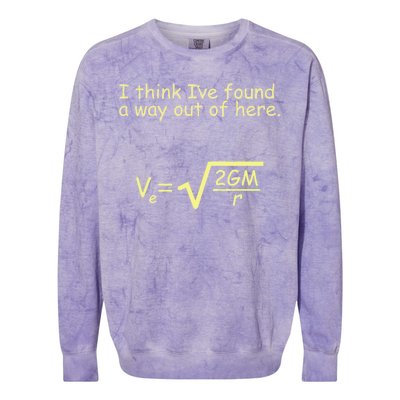 I Think I've Found A Way Out Colorblast Crewneck Sweatshirt