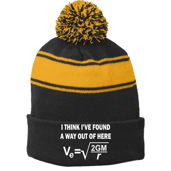 I Think I've Found A Way Out Of Here Stripe Pom Pom Beanie