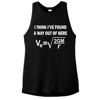 I Think I've Found A Way Out Of Here Ladies PosiCharge Tri-Blend Wicking Tank