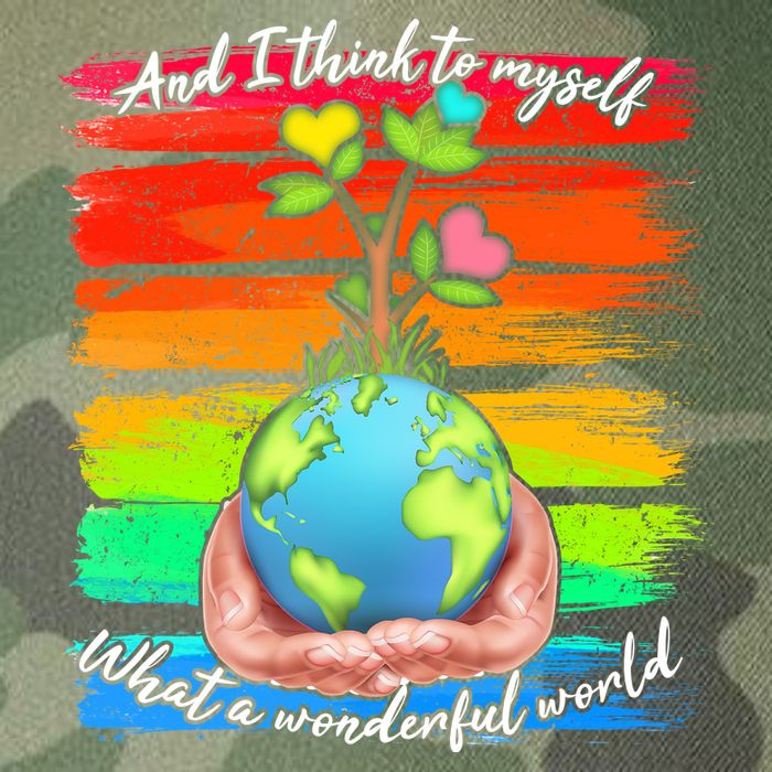 I Think To Myself What A Wonderful World Legacy Tie Dye Trucker Hat