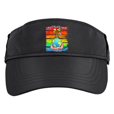 I Think To Myself What A Wonderful World Adult Drive Performance Visor