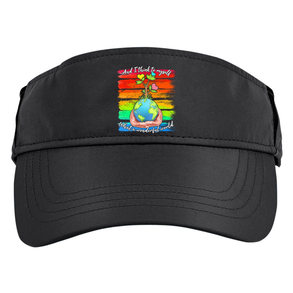 I Think To Myself What A Wonderful World Adult Drive Performance Visor