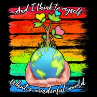 I Think To Myself What A Wonderful World Cropped Pullover Crew