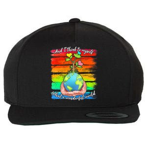 I Think To Myself What A Wonderful World Wool Snapback Cap