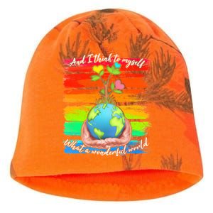 I Think To Myself What A Wonderful World Kati - Camo Knit Beanie