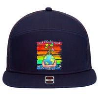 I Think To Myself What A Wonderful World 7 Panel Mesh Trucker Snapback Hat