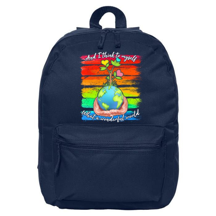 I Think To Myself What A Wonderful World 16 in Basic Backpack