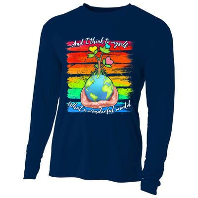 I Think To Myself What A Wonderful World Cooling Performance Long Sleeve Crew