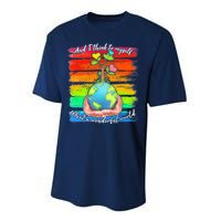 I Think To Myself What A Wonderful World Performance Sprint T-Shirt