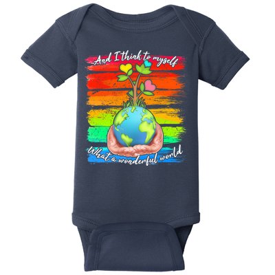 I Think To Myself What A Wonderful World Baby Bodysuit