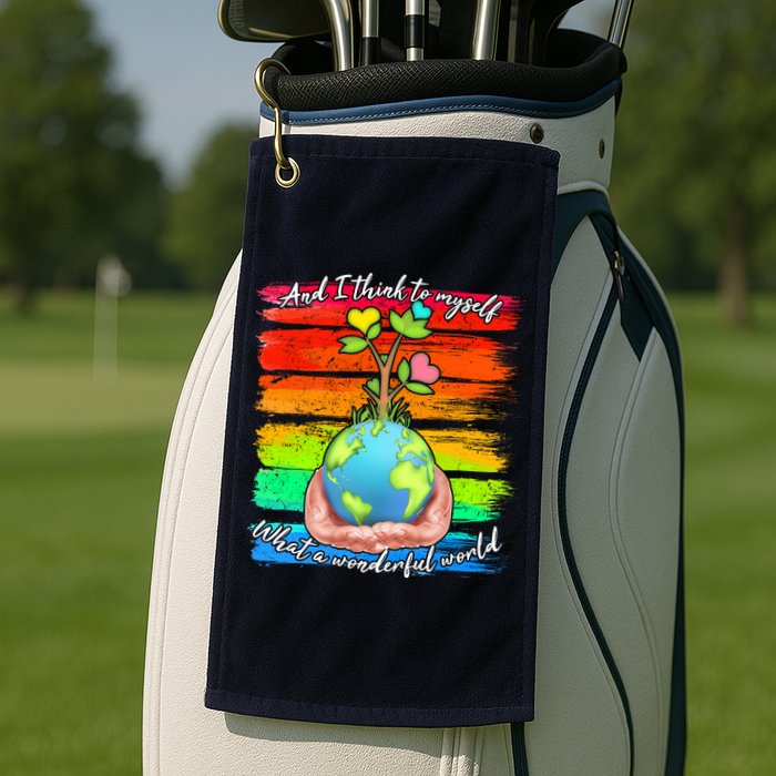 I Think To Myself What A Wonderful World Golf Towel