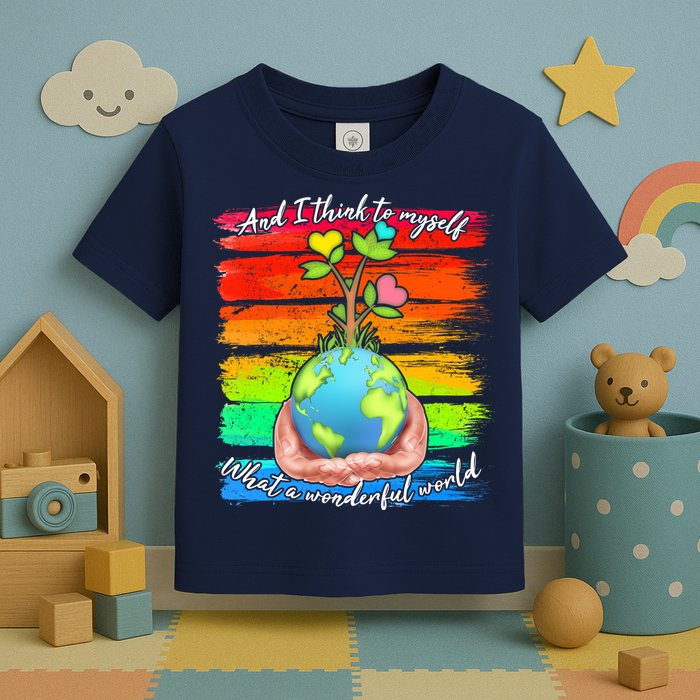 I Think To Myself What A Wonderful World Toddler T-Shirt