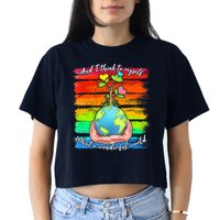 I Think To Myself What A Wonderful World Crop Top