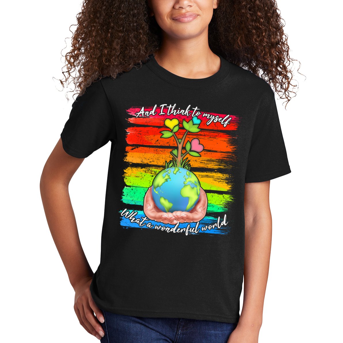 I Think To Myself What A Wonderful World Kids T-Shirt