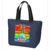 I Think To Myself What A Wonderful World Zip Tote Bag