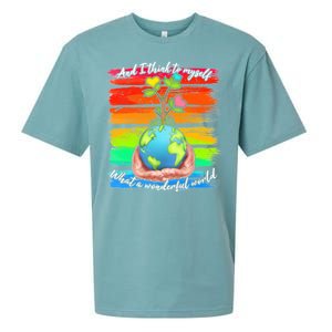 I Think To Myself What A Wonderful World Sueded Cloud Jersey T-Shirt