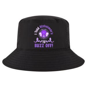 I Told Alzheimer's To Buzz Off Purple Ribbon Bee Cool Comfort Performance Bucket Hat