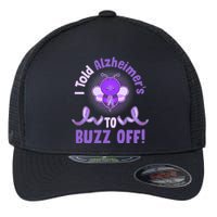 I Told Alzheimer's To Buzz Off Purple Ribbon Bee Flexfit Unipanel Trucker Cap