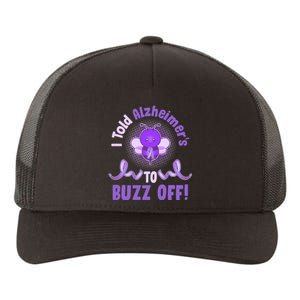 I Told Alzheimer's To Buzz Off Purple Ribbon Bee Yupoong Adult 5-Panel Trucker Hat