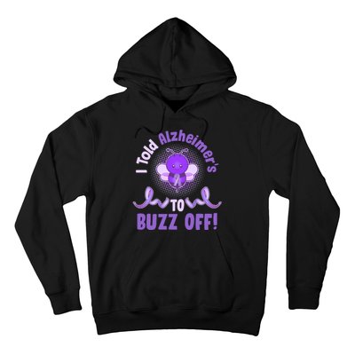 I Told Alzheimer's To Buzz Off Purple Ribbon Bee Hoodie