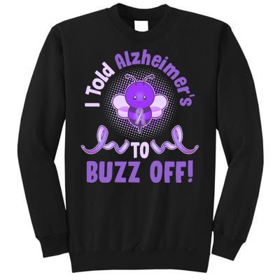 I Told Alzheimer's To Buzz Off Purple Ribbon Bee Sweatshirt